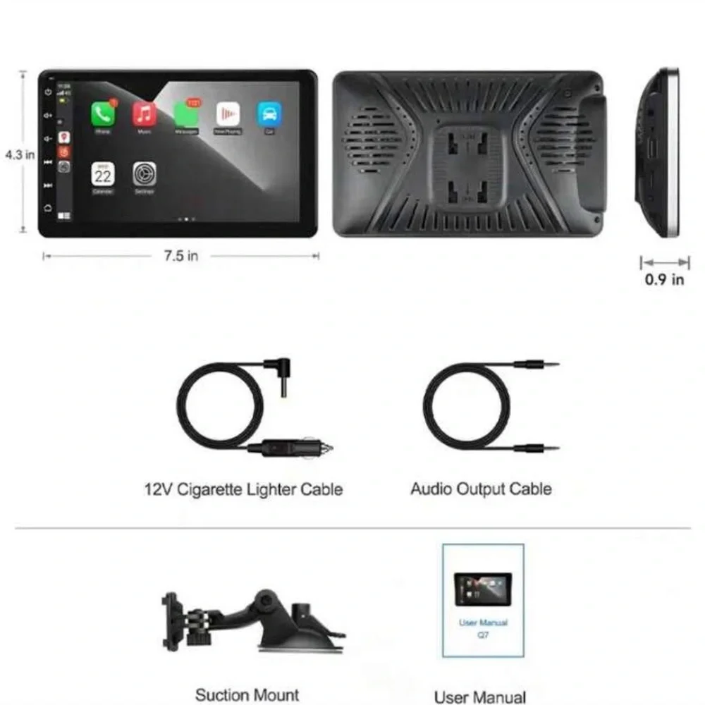 In-Dash Car Stereo with Touchscreen Display